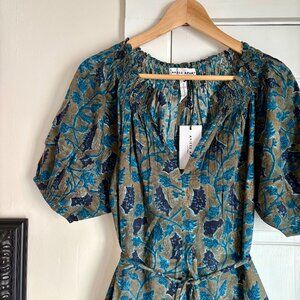 Apiece Apart Uva Maxi Dress in Malene Floral Olive - XS - Brand New with Tags